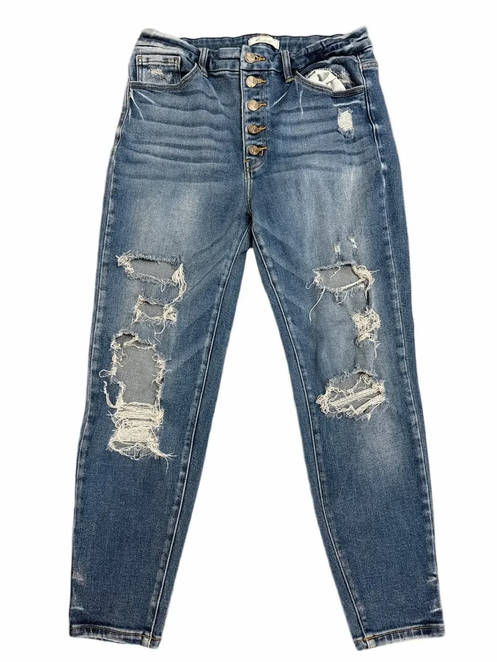 KanCan Kurvy Ultra High Rise Distressed Skinny Jeans Size 30